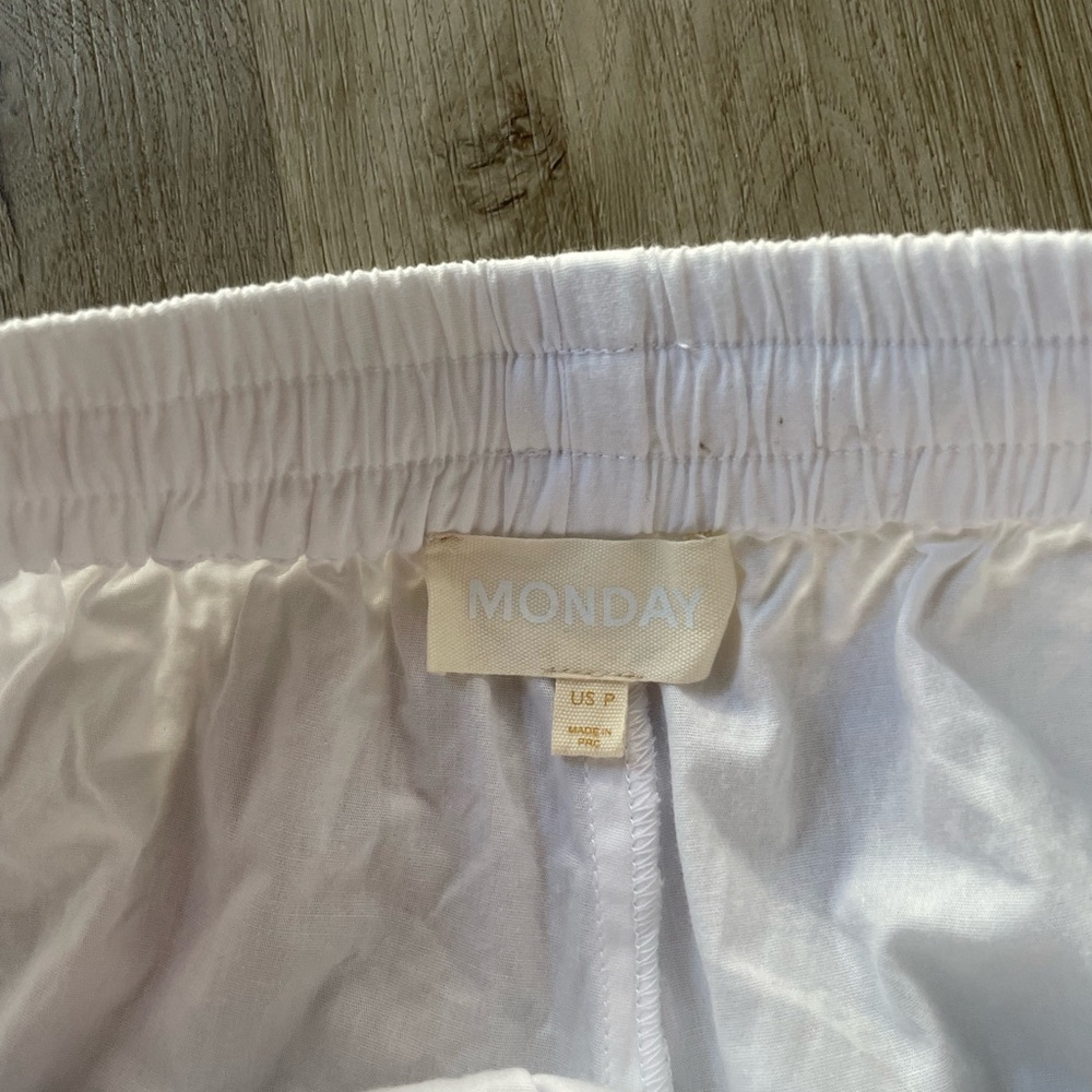 monday swimwear la jolla white cotton bikini cover up shorts size (P) XS NEW - Picture 7 of 11